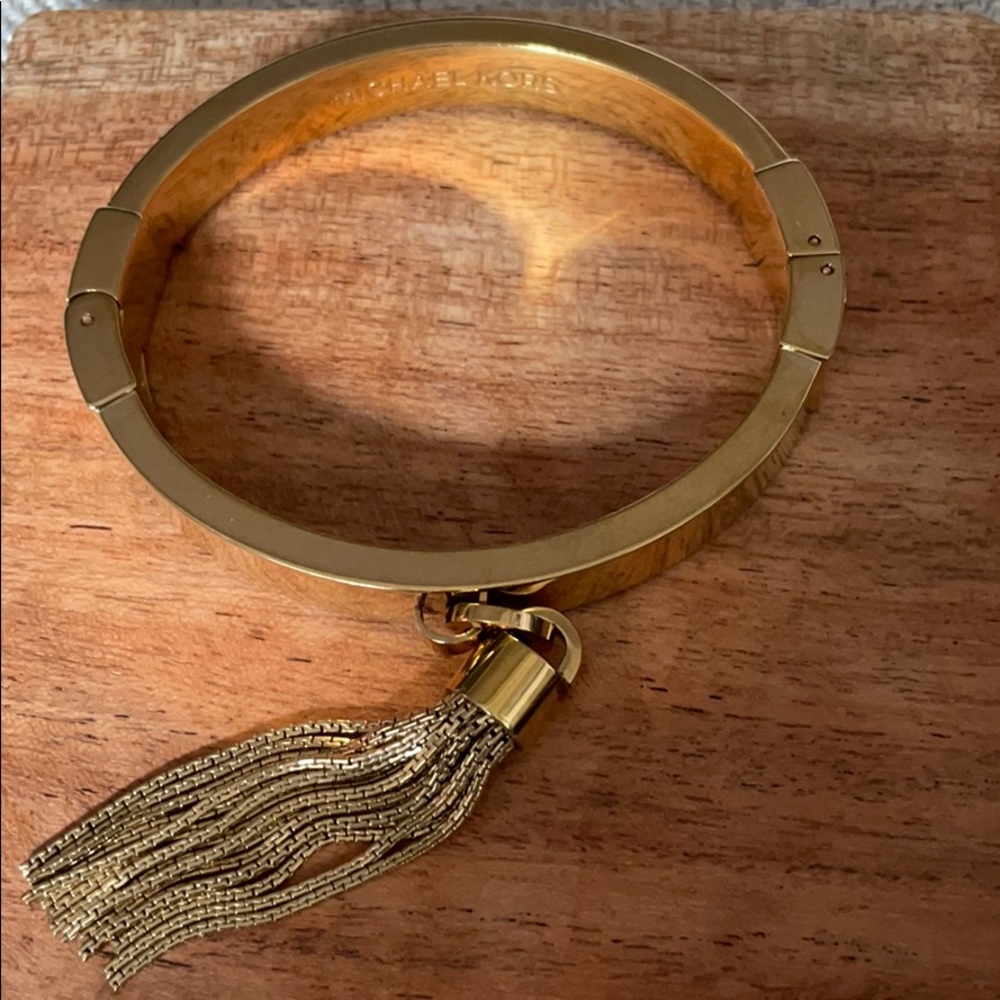Michael Kors gold hinge bangle